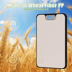 Planche à découper en titane pur de haute qualité, double face, résistante aux rayures, avec poignée en paille de blé - Product Image 3