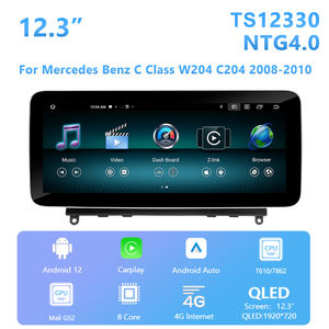 12.3 pouces NTG 4.0 4G + 64G Carplay 4G DSP stéréo écran média HD Android Radio lecteur de voiture pour <span class=keywords><strong>Benz</strong></span> classe C W204 C204 2008-2010 - Product Image 4