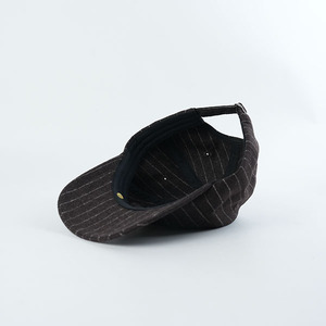Gorra Snapback Personalizada con Logotipo Bordado, Mezcla de Lana a Rayas, Estilo Vintage, Sin Estructura, para Hombre y Mujer, Gorras de Moda Urbana al por Mayor - Product Image 4