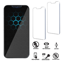 Protection d'écran en verre trempé HD transparent à 99 %, lot de 3, pour téléphones mobiles iPhone 16e, 16, 15, 12