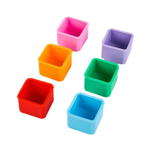 כוסות אפייה מסיליקון ללא BPA מלבן מרובע אחסון מזון חטיף מיכל סיליקון מיכל רוטב סלט - Product Image 4