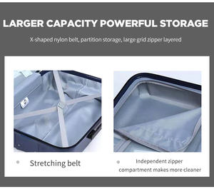 סט מזוודות קשיחות 4 חלקים, תיקי נסיעות PP, מזוודות נשיאה, סט מזוודות קשיחות 14/20/24/28 אינץ', תיק נסיעות OEM - Product Image 3