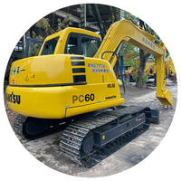 Prix de gros – Excavatrice compacte sur chenilles Komatsu PC60 d'occasion, 6 tonnes, diesel, hydraulique, prête à être expédiée du Japon
