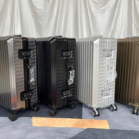 Valise de voyage rigide en aluminium de luxe de 20 pouces, roues pivotantes TSA, étanche, antivol, bagage à main, affaires