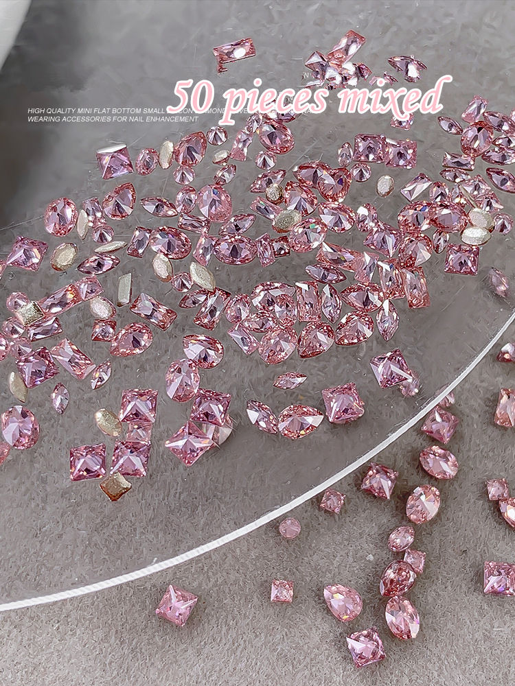 5A inverted bottom zircon [pink] mixed 50 pieces