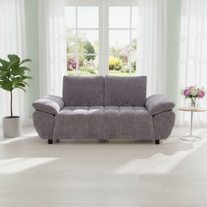 Sofá de Tela con Respaldo Ajustable hacia Adelante y hacia Atrás, Se Convierte <span class=keywords><strong>en</strong></span> Sofá <span class=keywords><strong>Cama</strong></span>, Sofá Multifuncional y Transformable - Product Image 4