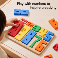 Jeu de puzzle en bois Montessori en gros pour l'apprentissage des nombres, jouet éducatif de correspondance des chiffres pour la motricité fine, OEM ODM