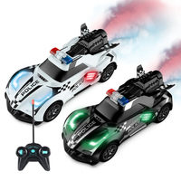 Jouets de course de police télécommandés pour enfants 1:20, voiture de cascade télécommandée avec pulvérisation d'eau 2023
