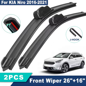 Accessorio Auto Spazzole Tergicristallo Anteriori in Gomma Naturale per <span class=keywords><strong>Parabrezza</strong></span> Kia Niro e Kia E-Niro 2016-2024 - Product Image 6