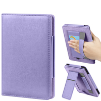 Casing Folio Kulit PU Motif Leci Baru untuk Kindle Paperwhite 12th 11th Kpw 6 dengan Tali Pegangan Pelindung