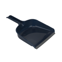 Mini pelle à poussière portative avec dents de peigne - Plastique bleu + bord métallique, idéale pour les comptoirs de cuisine, les bureaux, étanche et facile à nettoyer