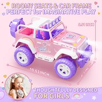 Voiture télécommandée rose Dwi Dowellin pour filles avec brouillard et musique, voiture RC 1:16 avec lumières LED pour enfants, 2,4 GHz tout-terrain