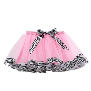 0-15 Năm Bán Buôn Trẻ Em Vải Tuyn Lớp Cô Gái Động Vật Tutu Váy Kid Girl Mini Váy Với Leopard <span class=keywords><strong>Zebra</strong></span> Tiger Ribbon - Product Image 6
