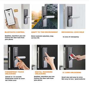 Mango electrónico eléctrico de dígitos de seguridad Digital Tuya Ttlock Inteligentes Con Wifi Llaves Huella digital Puerta Cerraduras inteligentes Fábrica - Product Image 3