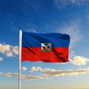 Hot Sale Cheap Custom Size 90x150cm Printing Silk <b>Screen</b> Polyester 3x5ft Haiti Flag Custom Logo - Product Image 2