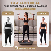 Plateforme vibrante pour le corps entier, 180 niveaux de vitesse réglables, pour la perte de poids et la remise en forme à domicile, en stock en Espagne