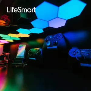 LifeSmart Cololight APP Music Controller RGB Smart LED Light Panel Modular Intelligent Rhythm Lampara Smart LED - 3PCS