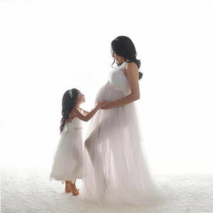 Vestido largo de maternidad accesorios de fotografía vestido de embarazo envoltura sesión de <span class=keywords><strong>fotos</strong></span> <span class=keywords><strong>embarazada</strong></span> tul Maxi vestido de fiesta Baby Shower vestido - Product Image 5