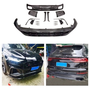Kit carrosserie de modification et de mise à niveau pour Audi SQ8 2019-2020 : Pare-chocs avant, lèvre avant en fibre de carbone, pare-chocs arrière, lèvre arrière - Product Image 1
