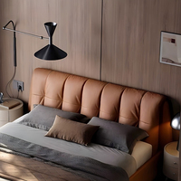 Luxuriöses Modernes Queensize-Bett mit Stauraum Komfortabler Holzrahmen für Apartment-Schlafzimmermöbel