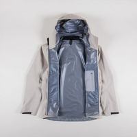 Veste coupe-vent pour femme avec logo personnalisé, veste de randonnée pour homme, veste d'extérieur imperméable GORE-TEX, beige rune