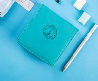 Blocs-notes autocollants personnalisés de style de poche avec boîte en cuir PU