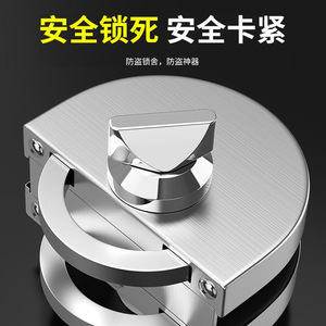 Stainless Steel <b>Glass</b> <b>Door</b> Lock For Frameless Sliding <b>Doors</b> Easy Installation Minimalist Design - Product Image 2
