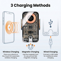 Support de chargeur de téléphone sans fil pour voiture Lexus LX600/LX700 2022-2026, avec rotation réglable, mains libres pour la charge du téléphone
