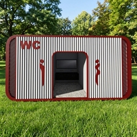 Toilettes mobiles d'extérieur préfabriquées, toilettes portables, conteneur sanitaire public pour parcs et chantiers de construction