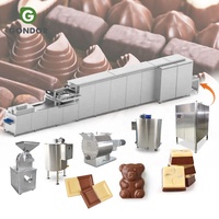 Ligne de production de barres chocolatées de haute qualité, mini, composée de plusieurs éléments, machine à fabriquer des pépites de chocolat