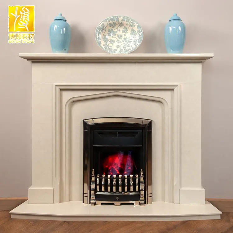 BOTON STONE Luxury Style Stone Marble Fireplace for Hotel