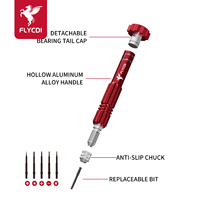 Jeu de tournevis de haute précision FLYCDI 5 en 1, boîte de bricolage, embout magnétique antidérapant, manche en alliage d'aluminium, outil de démontage pour mobile