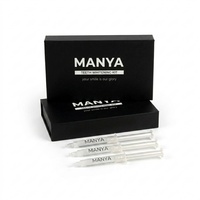 Kit de Blanchiment Dentaire de Luxe Doux MANYA MY-LH07 – Seringues de Gel au Peroxyde d'Hydrogène de Qualité Alimentaire (3x3ml) – Cadeau Magnétique Noir pour Adultes