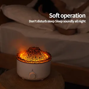 KuBeauty 불꽃 효과 가습기 아로마 테라피 에센셜 오일 디퓨저 RGB 컬러 조명 시뮬레이션 화재 불꽃 가습기