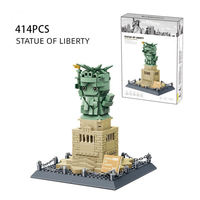 Blocs de construction modulaires célèbres d'Amérique, Statue de la Liberté d'Amérique, Architecture, 1577 pièces, Ensembles de briques miniatures MOC de New York