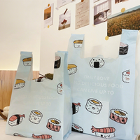 Sacs en HDPE personnalisés avec logo imprimé en flexographie, poignées gilet, recyclables pour supermarchés et courses