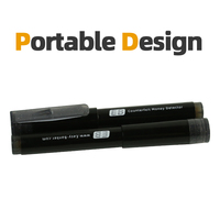Stylo détecteur de faux billets multi-devises en plastique DC-1379BP-1, portable, détection UV, applicable aux devises USD/EURO, argent sécurisé