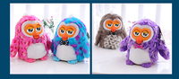 Jouet électronique en peluche hibou bilingue anglais-chinois parlant et enregistrant, jouet intelligent pour animaux de compagnie, jouet éducatif électrique en peluche, cadeau pour enfants
