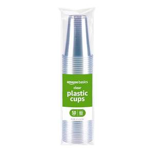 <span class=keywords><strong>Amazon</strong></span> Basics Gobelets jetables en <span class=keywords><strong>plastique</strong></span> transparent, 16oz, 50 unités - Product Image 1