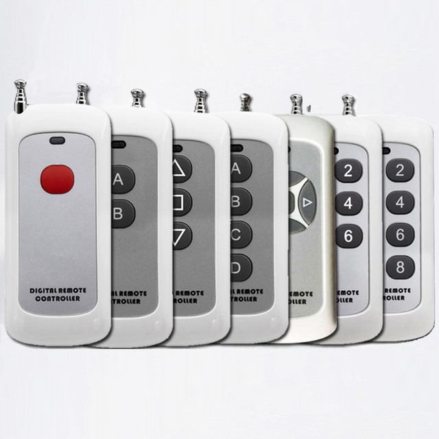 Long Range Remote Control 433Mhz Wireless Presenter Controller RF Module Remote Control with Antenna 1/2/3/4/5/6/8 Buttons Keys