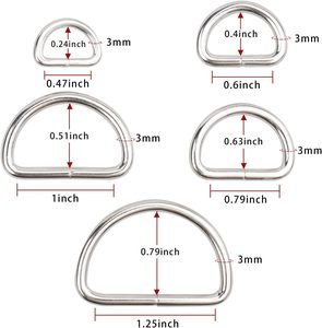 Gwybkq D Rings For <b>Sewing</b> Metal D Ring <b>Set</b> Of - Product Image 2