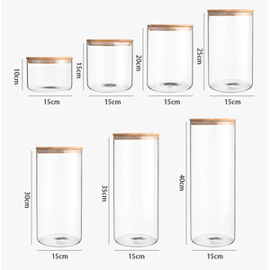 Venta al por mayor de portavelas de vidrio de borosilicato de alta calidad, tamaño personalizado, <span class=keywords><strong>para</strong></span> <span class=keywords><strong>suelo</strong></span> o escritorio, con tapa, en forma de cilindro redondo. - Product Image 4