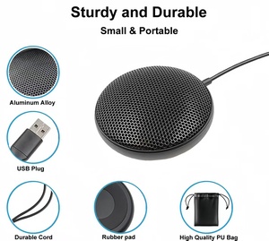 Đa Hướng Condenser USB Kim Loại Trọng Lượng Nhẹ <span class=keywords><strong>PC</strong></span> Máy Tính Xách Tay Máy Tính Để Bàn Cuộc Họp <span class=keywords><strong>Microphone</strong></span> Cho Các Cuộc Họp Trực Tuyến Ghi Âm Trò Chuyện - Product Image 2