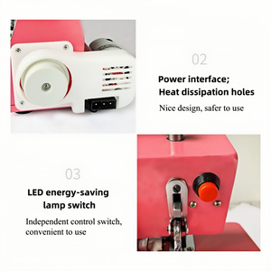 Máquina de Coser Overlock Doméstica FN2-4D de 4 Hilos con Funciones Automáticas y Manuales para el Hogar, para Tejidos de Ropa, Incluye Motor - Product Image 4