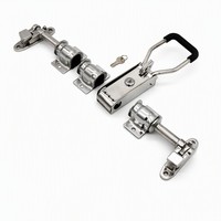 Kit de serrure de porte de camion frigorifique en acier inoxydable 304 avec poignée en T et loquet pour barre de came de 22 mm OEM