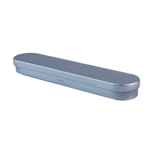 Metal Packing Box Silver Stainless Steel Pen Box With White Foam