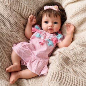 Búp bê sơ sinh Babeside Dolly làm từ silicon nguyên chất, đồ chơi búp bê mini dễ thương, thời trang, mô hình búp bê mềm mại, búp bê bé gái với tóc làm thủ công - Product Image 3