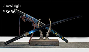 Épée Katana Dachi bleue faite à la main, jouet de collection pour cosplay SS666 - Product Image 5