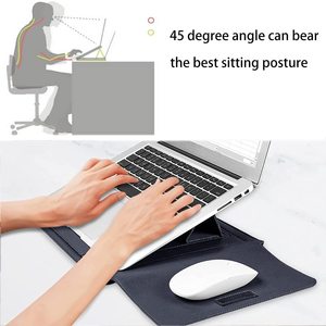 Funda de Piel Sintética para Portátil con Soporte, Bolsa para Accesorios, Funda para <span class=keywords><strong>Macbook</strong></span> <span class=keywords><strong>Air</strong></span> Pro M1 2020, Funda Protectora, Alfombrilla para Ratón - Product Image 3