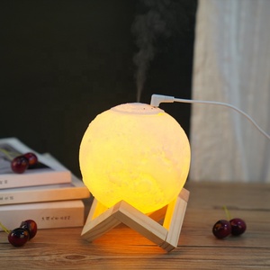 Humidificateur d'<span class=keywords><strong>air</strong></span> ultrasonique à télécommande, huiles essentielles, Led, <span class=keywords><strong>diffuseur</strong></span> d'arôme de lune, lampe de nuit, aromathérapie, ml - Product Image 2